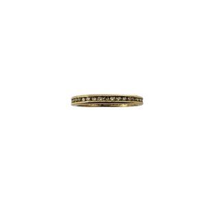 Vintage 18 Karat Yellow Gold Yellow Color Treated Diamond Eternity Band #12316